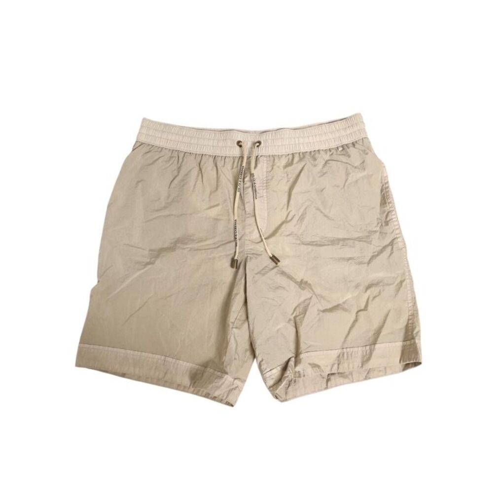 Dolce & Gabbana Swim Trunks Drawstring Closure Men Beige Swimwear